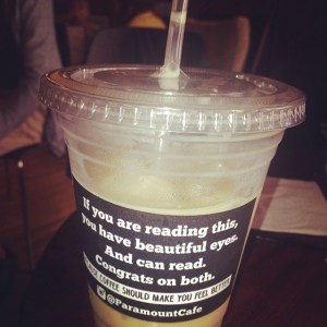 Morning coffee and cinnamon rolls at the Paramount Cafe