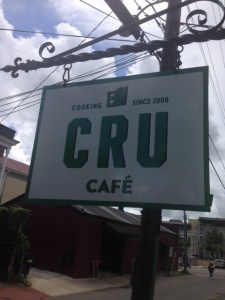 Cru Cafe - one of the best meals of the trip, and a delish Rose'!